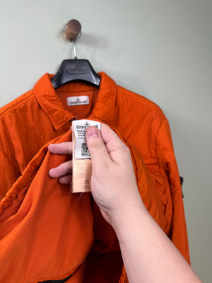 Stone Island Orange Crinkle Reps Overshirt