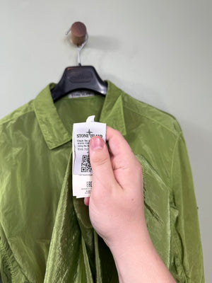 Stone Island Green Nylon Metal Overshirt