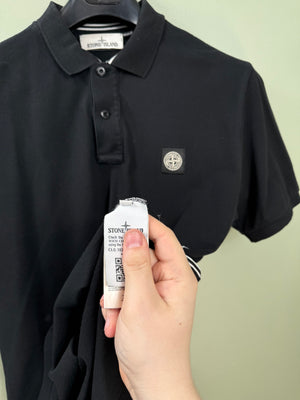 Stone Island Black Slim Fit Polo