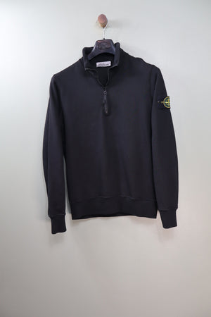 Stone Island Black 1/4 Zip Jumper