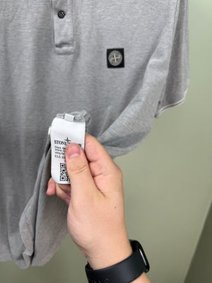 Stone Island Grey Slim Fit Polo