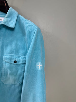 Stone Island Aqua Blue Corduroy Overshirt