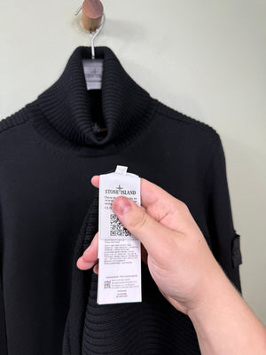 Stone Island Black Shadow Project Roll Neck Heavy Knit Jumper