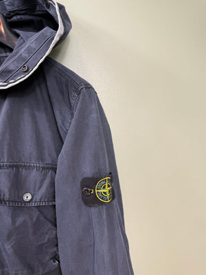 Stone Island Navy Hooded Overshirt