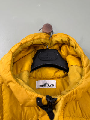 Stone Island Yellow 1/4 Zip Crinkle Reps Down Jacket