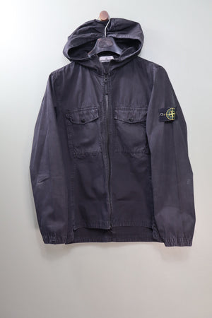 Stone Island Black Hooded Overshirt