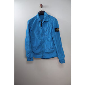 Stone Island Blue Nylon Metal Overshirt
