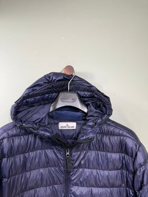 Stone Island Navy Garment Dyed Down Jacket