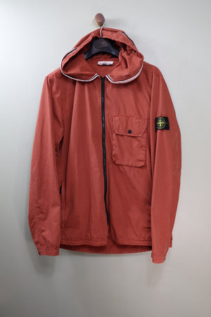 Stone Island Burnt Orange Hooded Overshirt