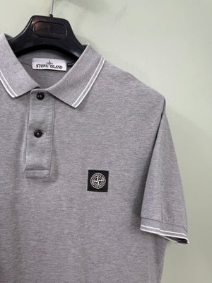 Stone Island Grey Slim Fit Polo