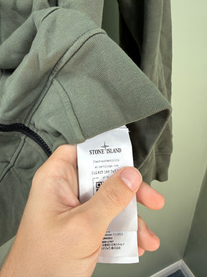 Stone Island Green Zipped Hoodie