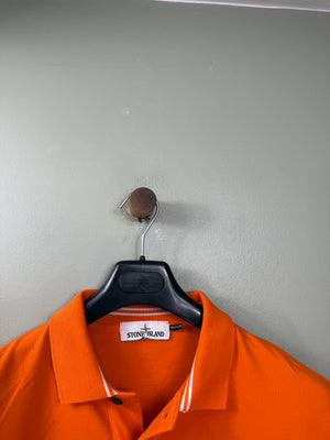 Stone Island Orange Regular Fit Polo