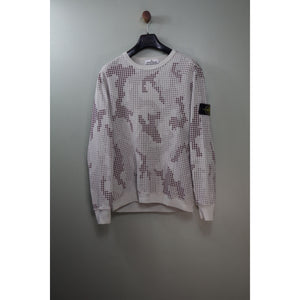 Stone Island Beige Grid Camo Jumper