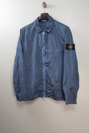 Stone Island Blue Nylon Metal Overshirt
