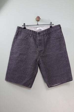 Stone Island Grey RE Patch Denim Shorts