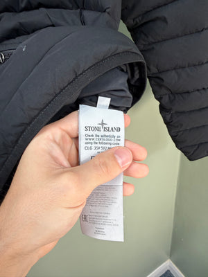 Stone Island Black Loom Woven Down Jacket