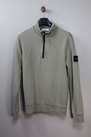 Stone Island Green 1/4 Zip Jumper