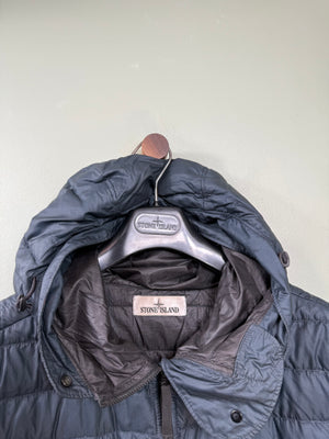 Stone Island Navy Bio-Based Ripstop Nylon Down Jacket