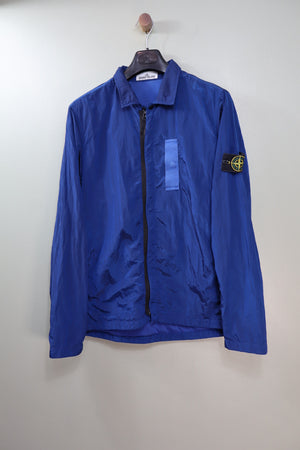 Stone Island Blue Nylon Metal Overshirt