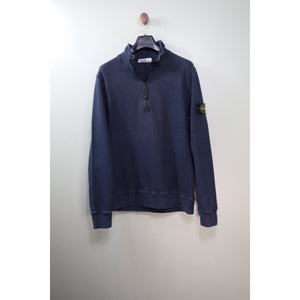 Stone Island Navy 1/4 Zip Jumper