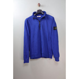 Stone Island Blue 1/4 Zip Jumper