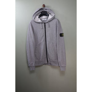 Stone Island Grey Zipped Hoodie