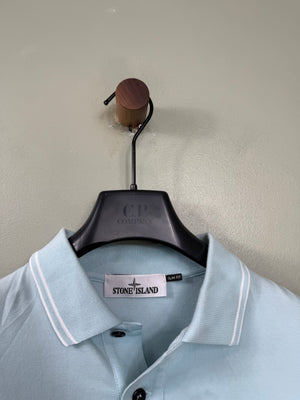 Stone Island Baby Blue Slim Fit Polo