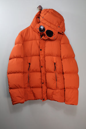 C.P. Company Orange Nycra Goggle Down Jacket