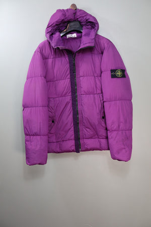 Stone Island Purple Crinkle Reps Down Jacket