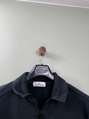 Stone Island Navy Grid 1/4 Zip Jumper