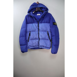 Stone Island Blue Crinkle Reps Down Jacket