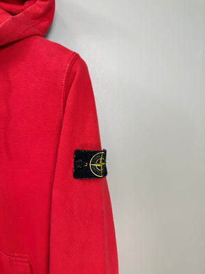 Stone Island Red Zipped Hoodie