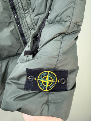 Stone Island Khaki Crinkle Reps Down Gilet