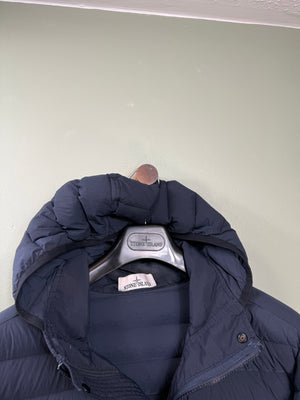 Stone Island Navy Loom Woven Down Jacket