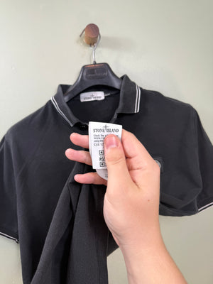 Stone Island Black Slim Fit Polo