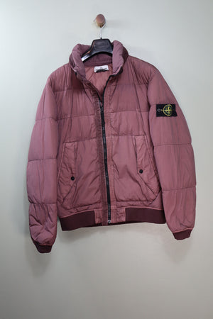 Stone Island Purple Crinkle Reps Down Jacket