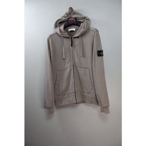 Stone Island Khaki Zipped Hoodie
