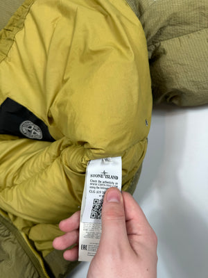 Stone Island Gold Nylon Metal Watro Ripstop Down Jacket