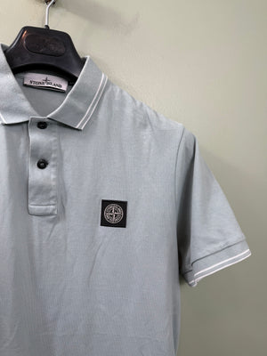 Stone Island Pastel Blue Slim Fit Polo