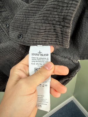 Stone Island Charcoal Grey Corduroy Overshirt