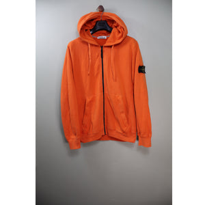 Stone Island Orange Zipped Hoodie