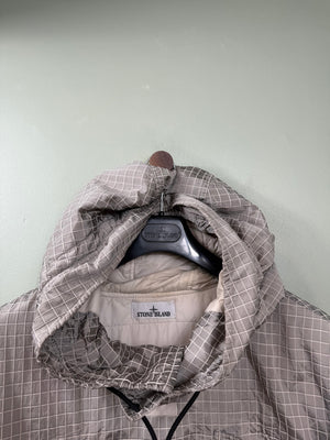 Stone Island Grey Macro Ripstop Nylon Metal Smock