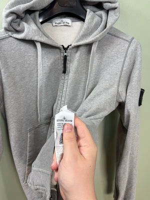 Stone Island Grey Zipped Hoodie