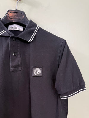 Stone Island Black Slim Fit Polo