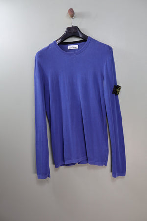 Stone Island Blue Knit Jumper
