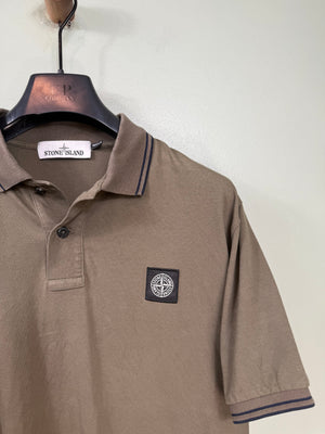 Stone Island Khaki Regular Fit Polo