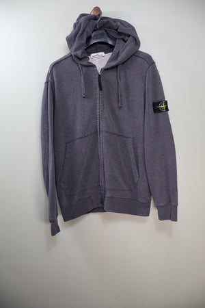 Stone Island Charcoal Grey Zipped Hoodie