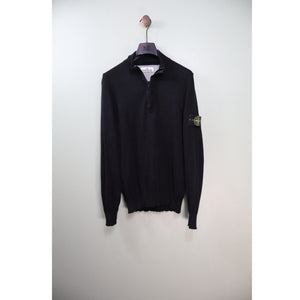 Stone Island Black 1/4 Zip Jumper