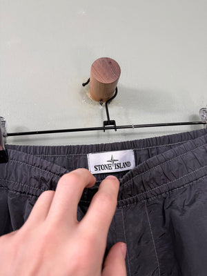 Stone Island Charcoal RE-T Nylon Metal Cargo Bottoms