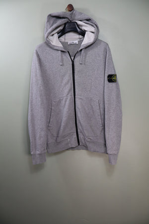 Stone Island Grey Zipped Hoodie